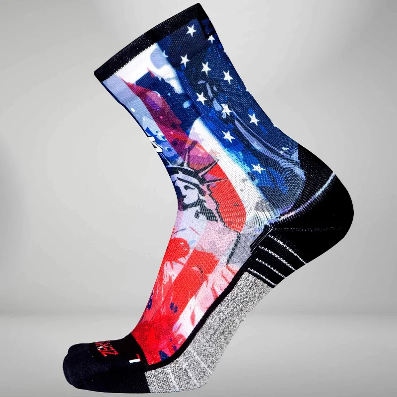 Women's ribbed knee - high socks for a classic lookUSA Liberty Socks (Mini Crew)