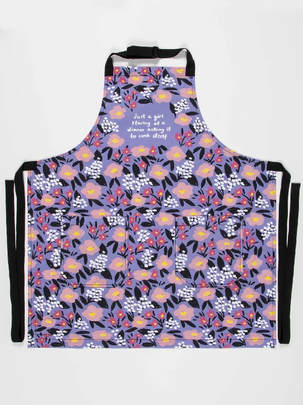 Women's thigh - high socks in a fishnet patternJust A Girl Staring At A Dinner Asking It To Cook Itself Apron Women's thigh - high socks in a fishnet patternJust A Girl Staring At A Dinner Asking It To Cook Itself Apron