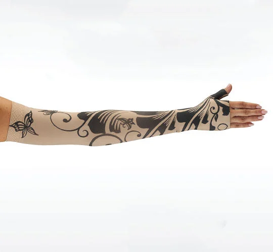 Women's cotton blend socks for breathabilityJuzo Soft Armsleeve w/ Silicone Band, Butterfly Flower Henna Women's cotton blend socks for breathabilityJuzo Soft Armsleeve w/ Silicone Band, Butterfly Flower Henna