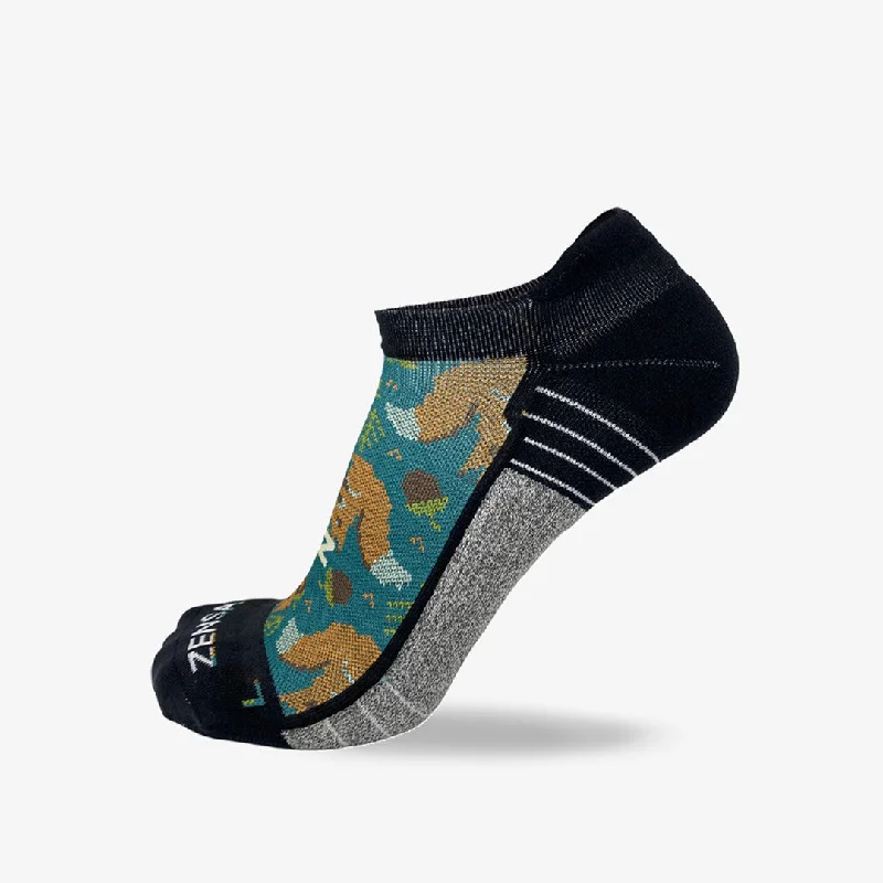 Knit Squirrels Running Socks (No Show)