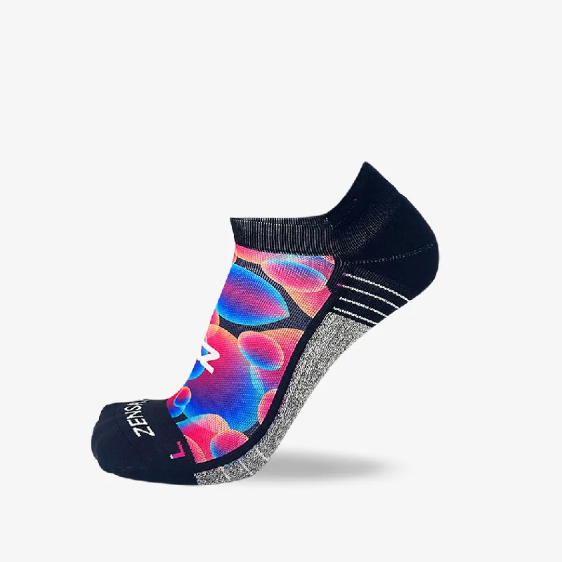 Women's spandex - infused socks for stretchLava Lamp Running Socks (No Show)