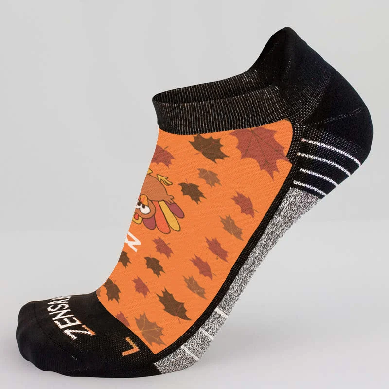 Women's moisture - wicking socks for sportsLeafy Turkey Running Socks (No Show)
