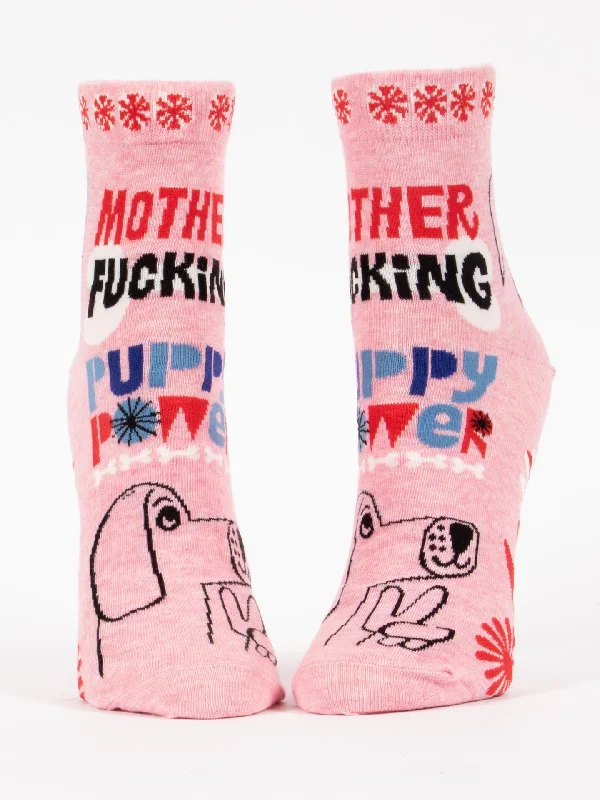 Women's nylon - reinforced socks for durabilityMother Fucking Puppy Power W-Ankle Socks Women's nylon - reinforced socks for durabilityMother Fucking Puppy Power W-Ankle Socks