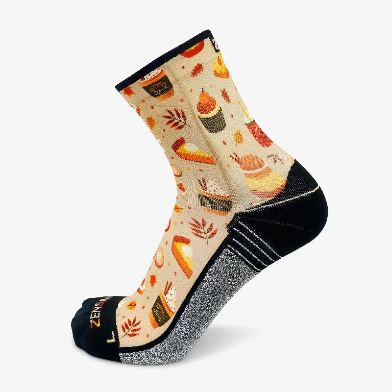 Women's over - the - calf socks with a stripe designPumpkin Spice Socks (Mini-Crew)