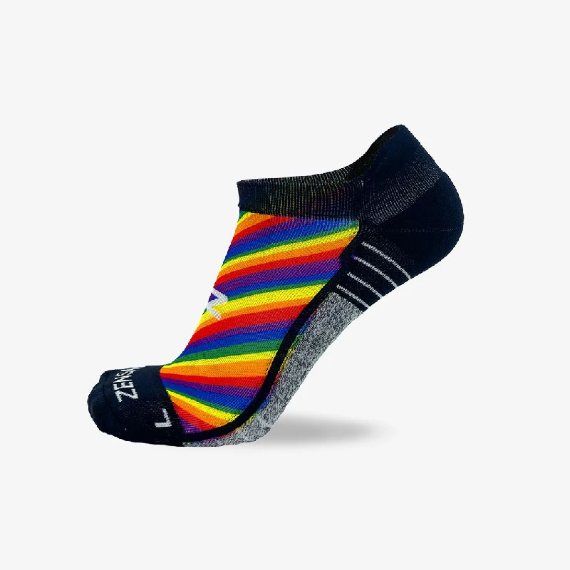 Women's cotton blend socks for breathabilityRainbow Flag Running Socks (No Show)