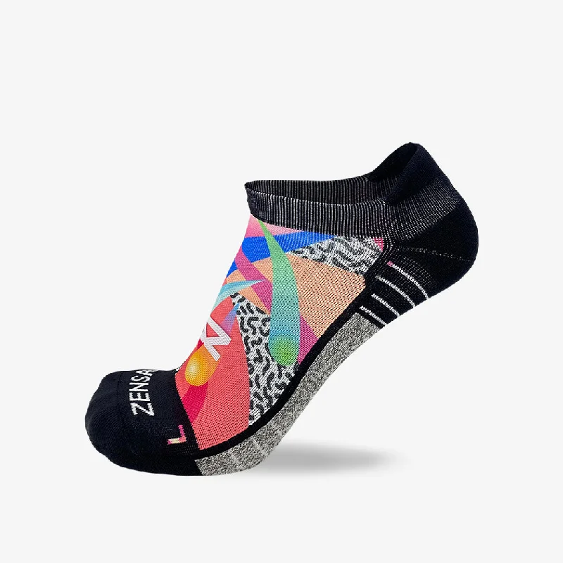 Women's cable - knit ankle socks for a cozy styleRetro Shapes Running Socks (No Show) Women's cable - knit ankle socks for a cozy styleRetro Shapes Running Socks (No Show)