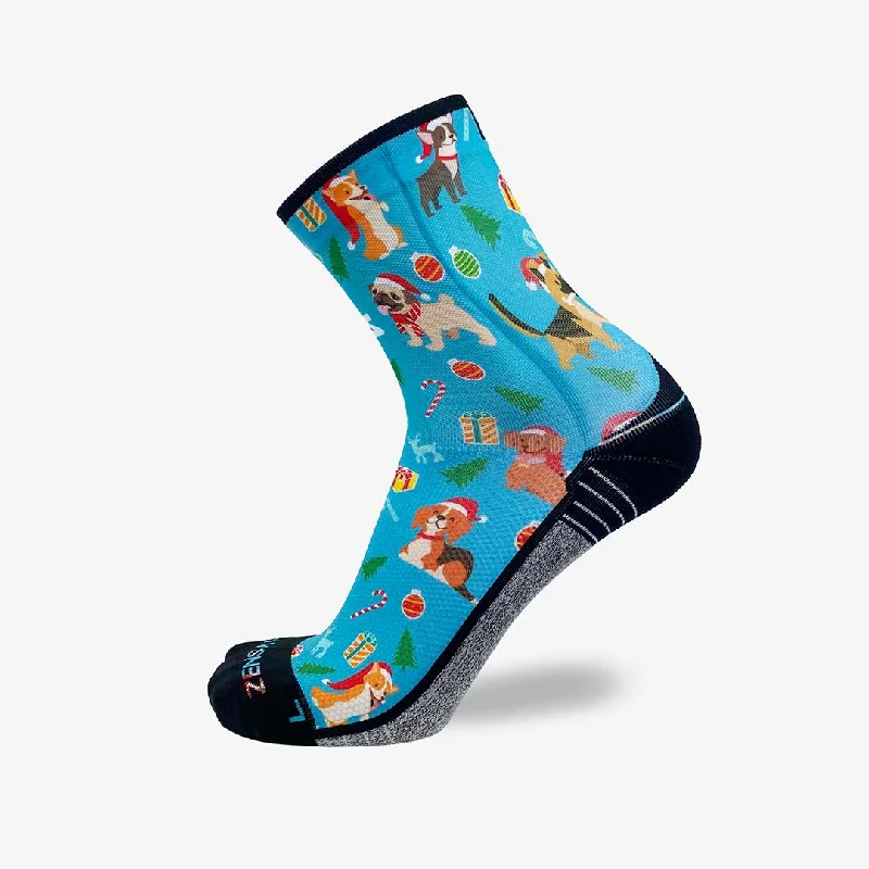 Women's bamboo fiber socks for eco - friendlinessSanta Dogs Socks (Mini Crew)