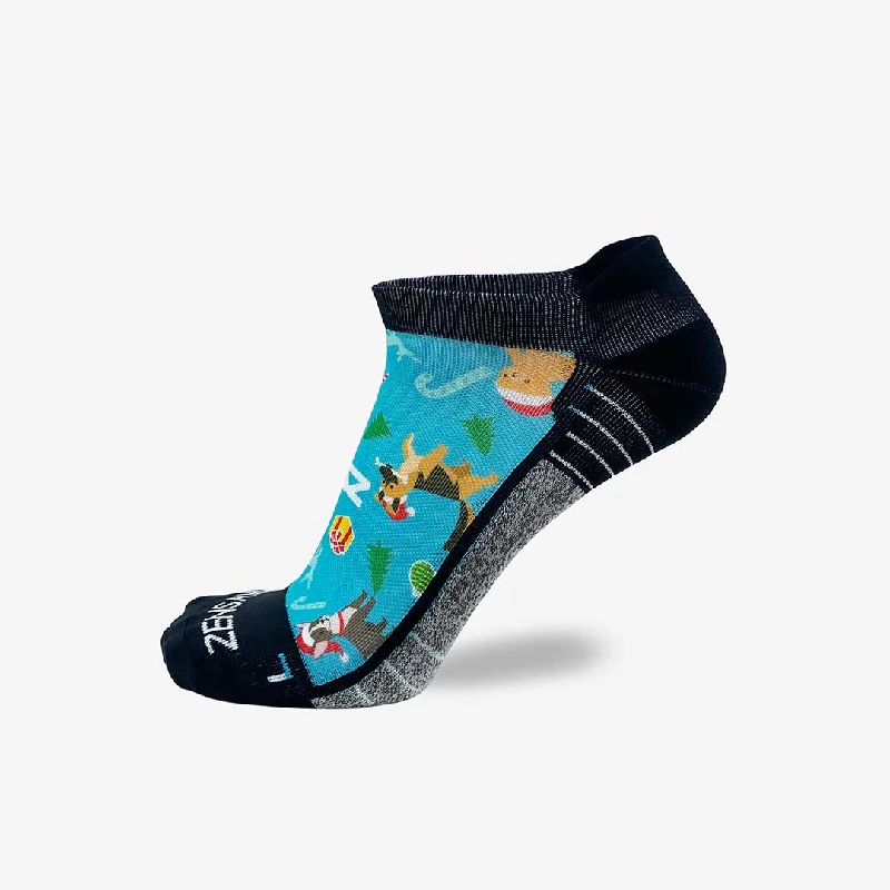 Women's hypoallergenic socks for sensitive skinSanta Dogs Socks (No Show)