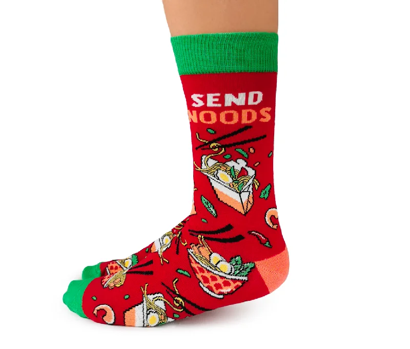 Women's argyle - patterned thigh - high socksSend Noods Socks - For Her