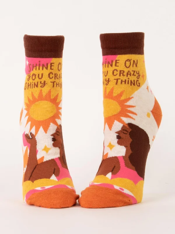 Women's over - the - calf socks with a stripe designShine On You Crazy Shiny Thing W-Ankle Socks Women's over - the - calf socks with a stripe designShine On You Crazy Shiny Thing W-Ankle Socks