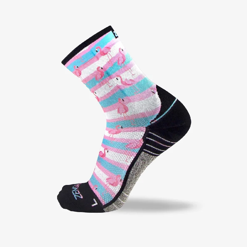 Women's wool - rich socks for winter warmthSummer Flamingo Socks (Mini-Crew)