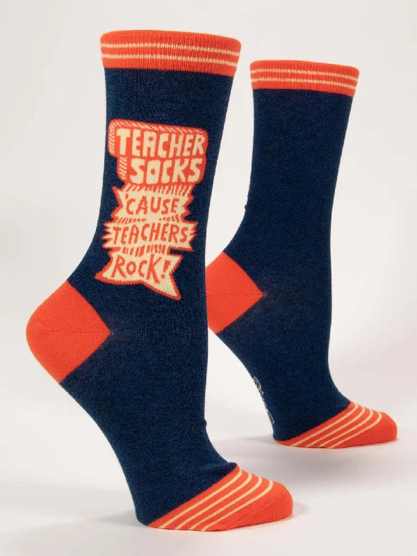 Women's thermal socks for cold weatherTeacher Socks 'Cause Teachers Rock W-Crew Socks Women's thermal socks for cold weatherTeacher Socks 'Cause Teachers Rock W-Crew Socks