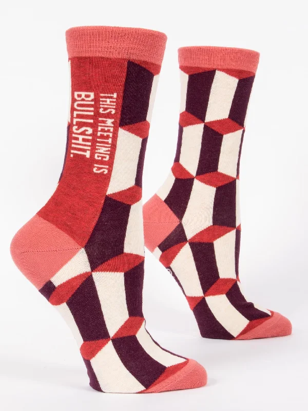 Women's hypoallergenic socks for sensitive skinThis Meeting Is Bullshit W-Crew Socks Women's hypoallergenic socks for sensitive skinThis Meeting Is Bullshit W-Crew Socks