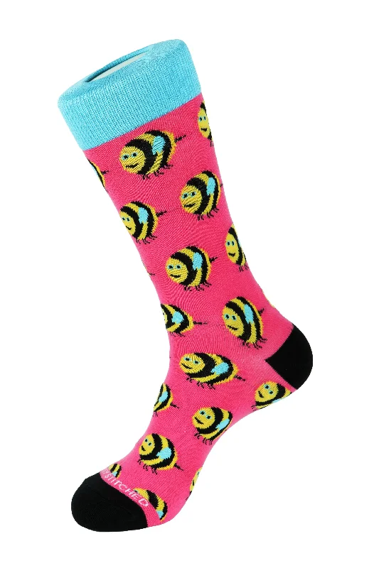 Women's argyle - patterned thigh - high socksBee Dot Crew Sock