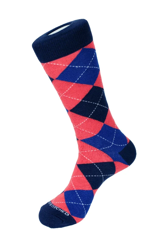Women's ankle socks with a frilly edgeTraditional Argyles Crew Sock