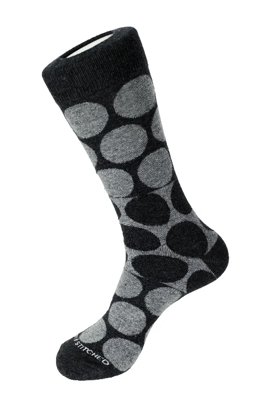 Women's knee - high socks with lace trimInverted Dot Crew Sock