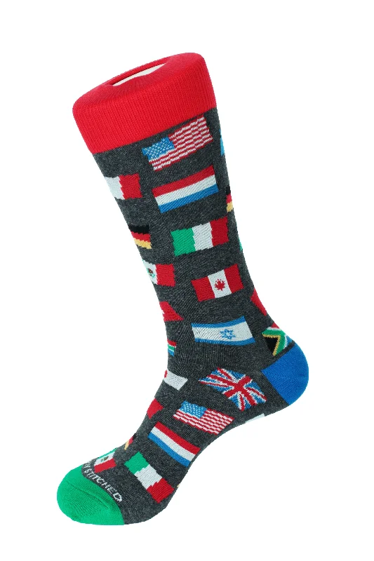 Women's crew socks with a polka - dot printFlags Crew Sock