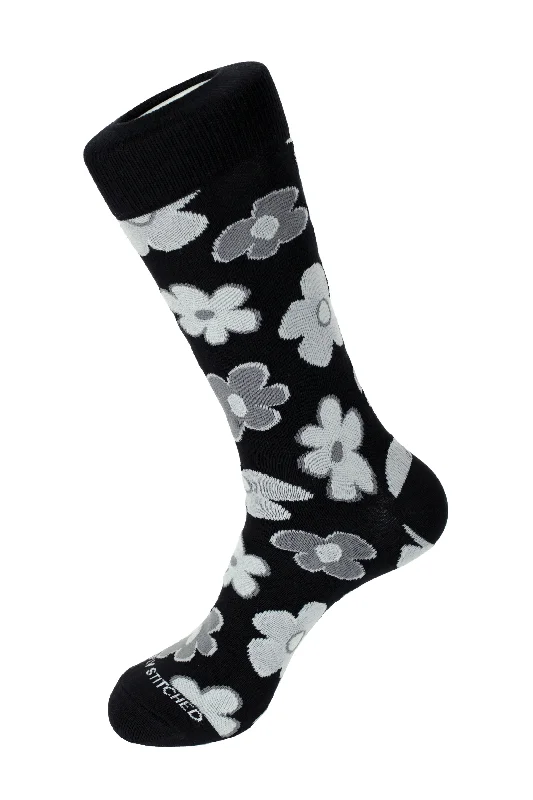 Women's hypoallergenic socks for sensitive skinFlowers Crew Sock