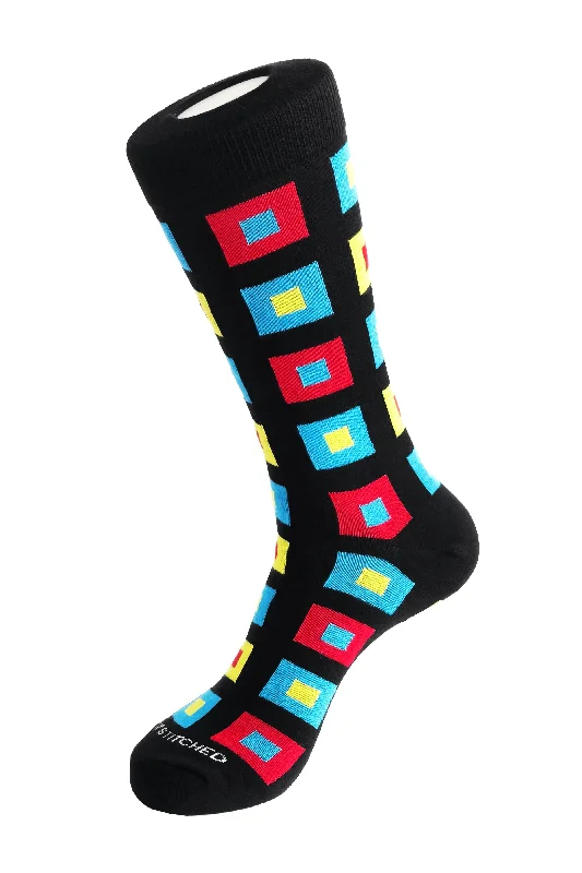 Women's wool - rich socks for winter warmthSTACKED TILE