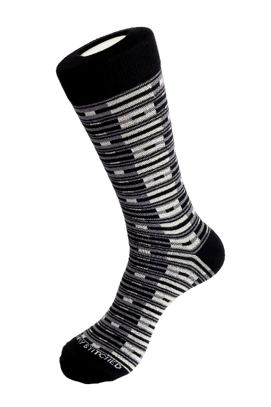 Women's leather - look socks for an edgy styleSQUASHED PLAID