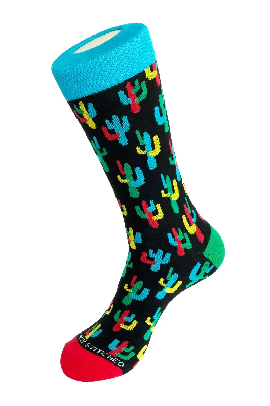 Women's argyle - patterned thigh - high socksCACTUS