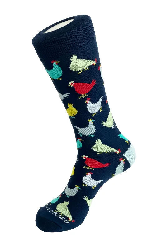 Women's thigh - high socks in a fishnet patternCHICKEN