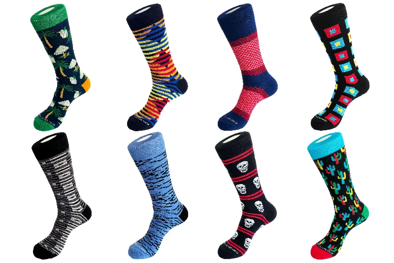 Women's knee - high socks with lace trimCREW SOCK 8 PACK
