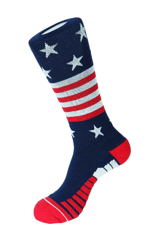 Women's moisture - wicking socks for sportsStars & Stripes Athletic Socks