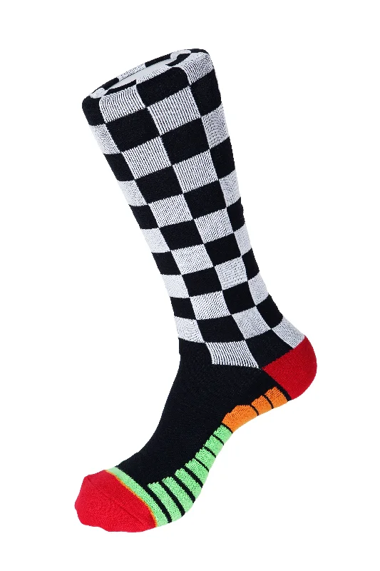 Women's compression socks for improved circulationCheckered Box Athletic Socks