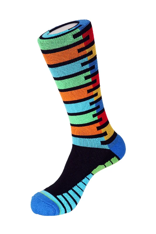 Women's quick - dry socks for water activitiesZip Stripe Athletic Socks