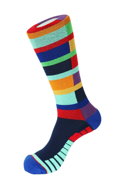 Women's bamboo fiber socks for eco - friendlinessSwitch Stripe Athletic Socks