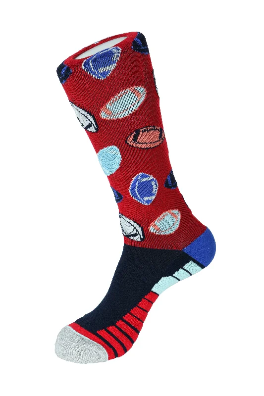 Women's knee - high socks with lace trimFootballs Athletic Socks