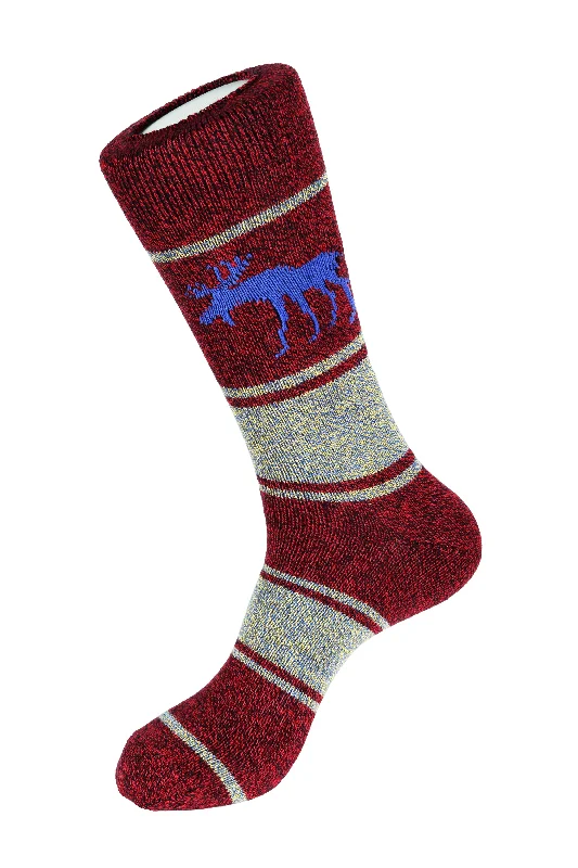 Women's satin - trimmed socks for a touch of eleganceMoose Boot Sock