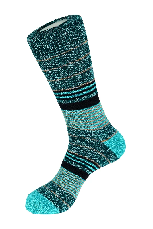 Women's spandex - infused socks for stretchSea Stripe Boot Sock