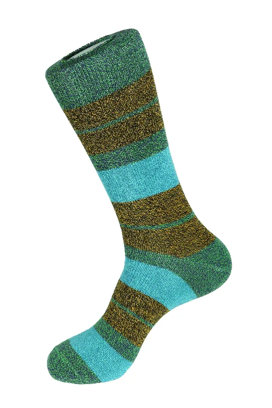 Women's over - the - calf socks with a stripe designFisherman Stripe Boot Sock