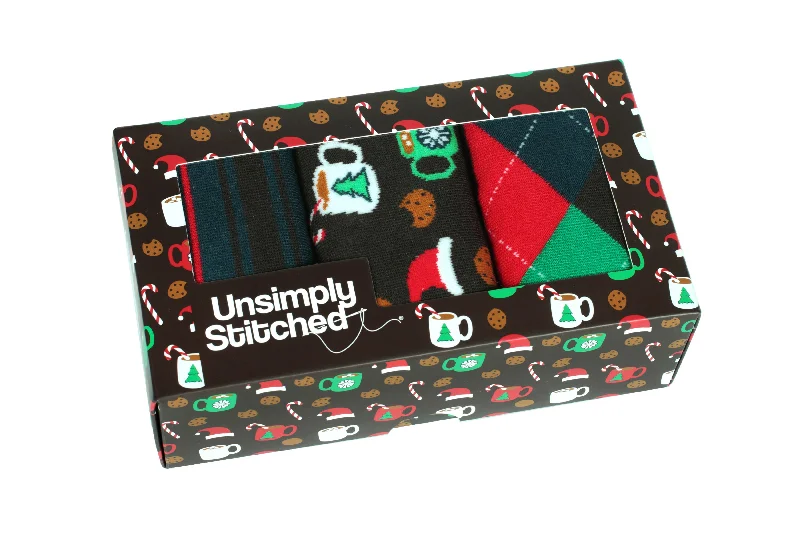 Women's thigh - high socks in a fishnet patternChristmas Cookies and Coffee Gift Box Women's thigh - high socks in a fishnet patternChristmas Cookies and Coffee Gift Box