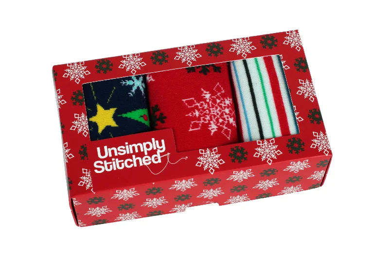 Women's adjustable - fit socks for a customized feelSnowflake Gift Box