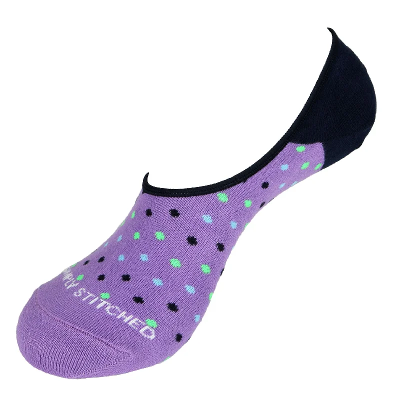 Women's cashmere - blend socks for extra softnessMini Polka Dots-No Shows