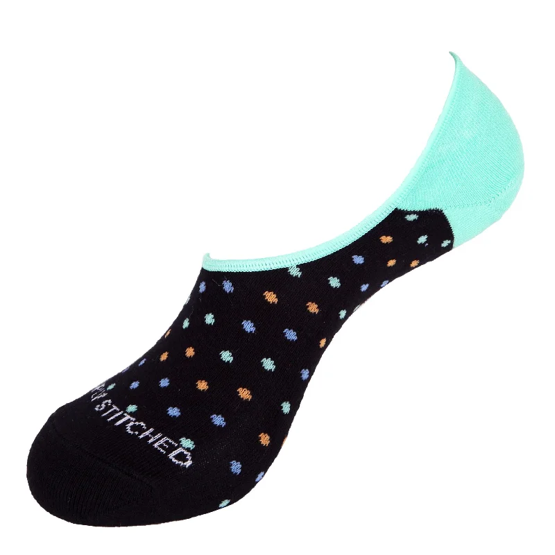 Women's cotton blend socks for breathabilityMini Polka Dots-No Shows