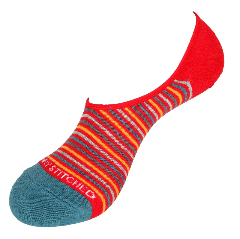 Women's microfiber socks for a lightweight optionMini Stripes-No Shows