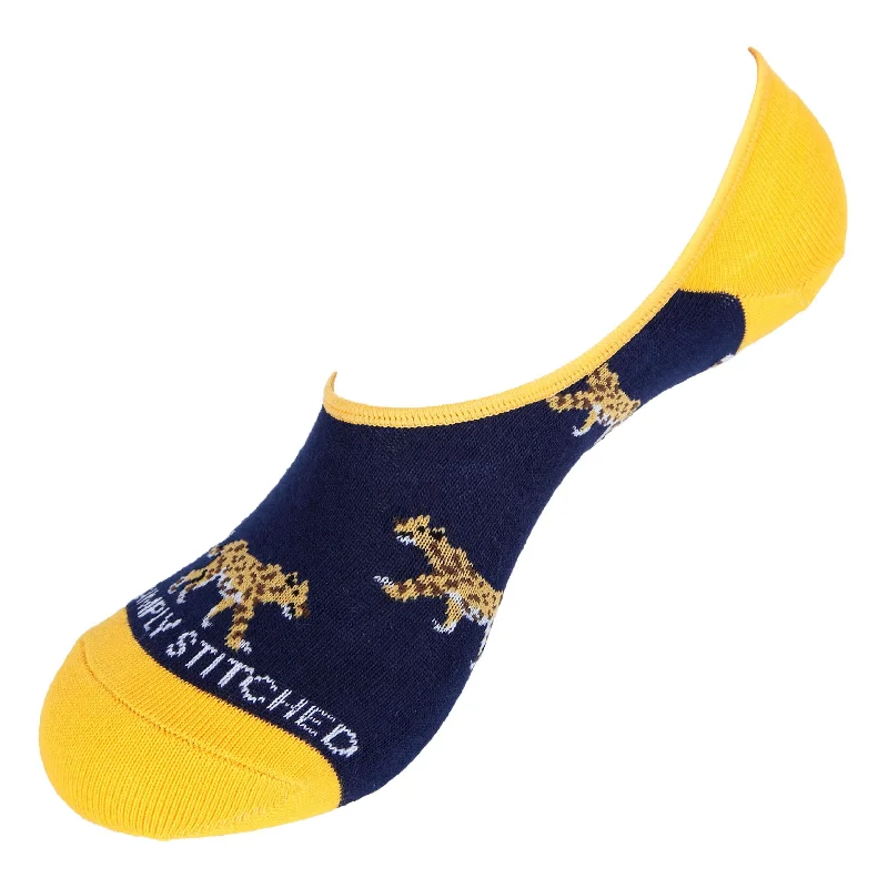 Women's cushioned sole socks for shock absorptionCheetah-No Shows