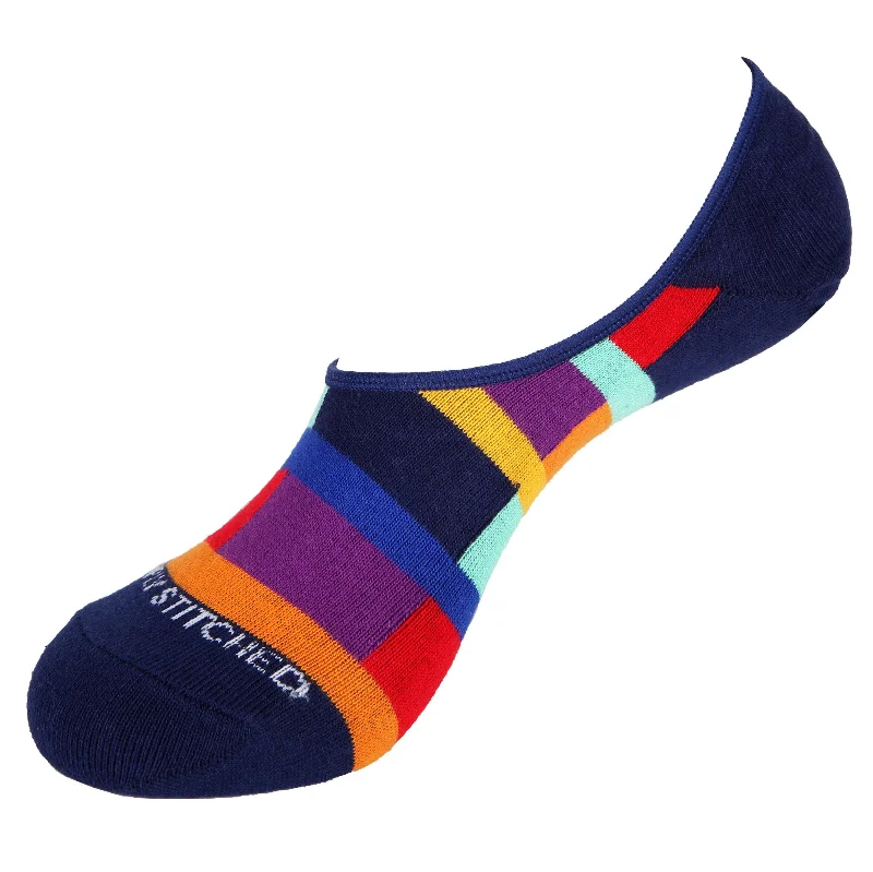 Women's cashmere - blend socks for extra softnessStripe Switch-No Shows