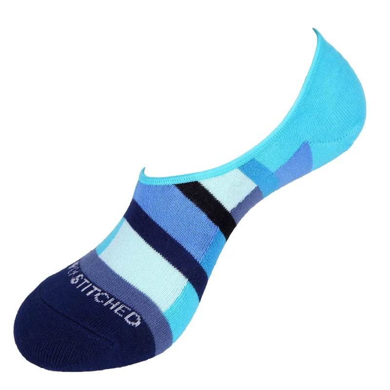 Women's cable - knit ankle socks for a cozy styleStripe Switch-No Shows