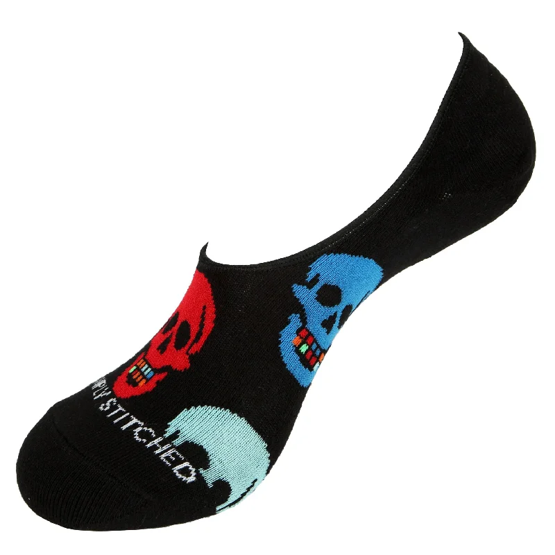 Women's non - slip socks for safetySkulls-No Show