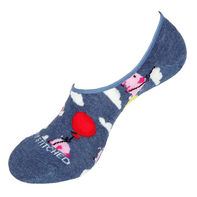 Women's cable - knit ankle socks for a cozy styleWhen Pigs Fly-No Shows