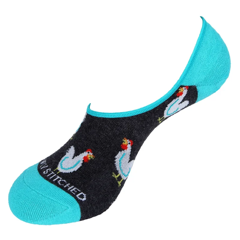 Women's ankle socks with a frilly edgeChicken-No Shows