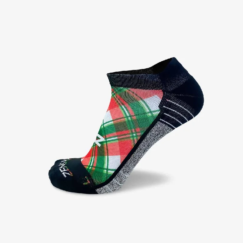 Women's wool - rich socks for winter warmthXmas Plaid Socks (No Show)