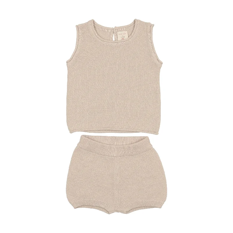 Analogie Knit Vest Set - Oat