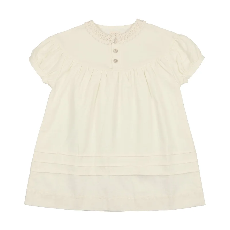 Analogie Linen Dress Short Sleeve - Cream