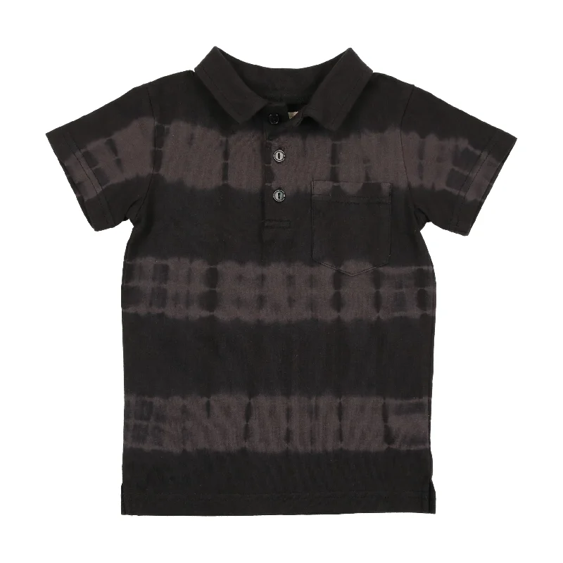 Analogie Tie Dye Polo Short Sleeve - Black